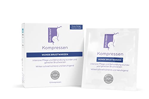 Multi-Mam Kompressen – Intensive Pflege und Behandlung wunder und gereizter Brustwarzen I 12 einzeln verpackte Kompressen à 1,5 g Gel