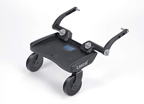 Lascal BuggyBoard Mini 3D, Kinderbuggy Trittbrett mit strukturierter Stehfläche, Kinderwagen Zubehör für Kinder von 2-6 Jahren (22 kg), kompatibel mit fast jedem Buggy und Kinderwagen, blau
