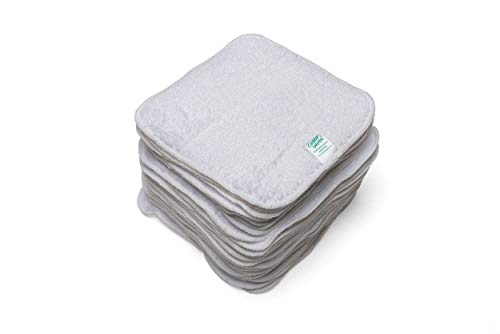 Cheeky Wipes - Babytücher aus Baumwolle, weiß, 25 Stück - 15 x 15 cm